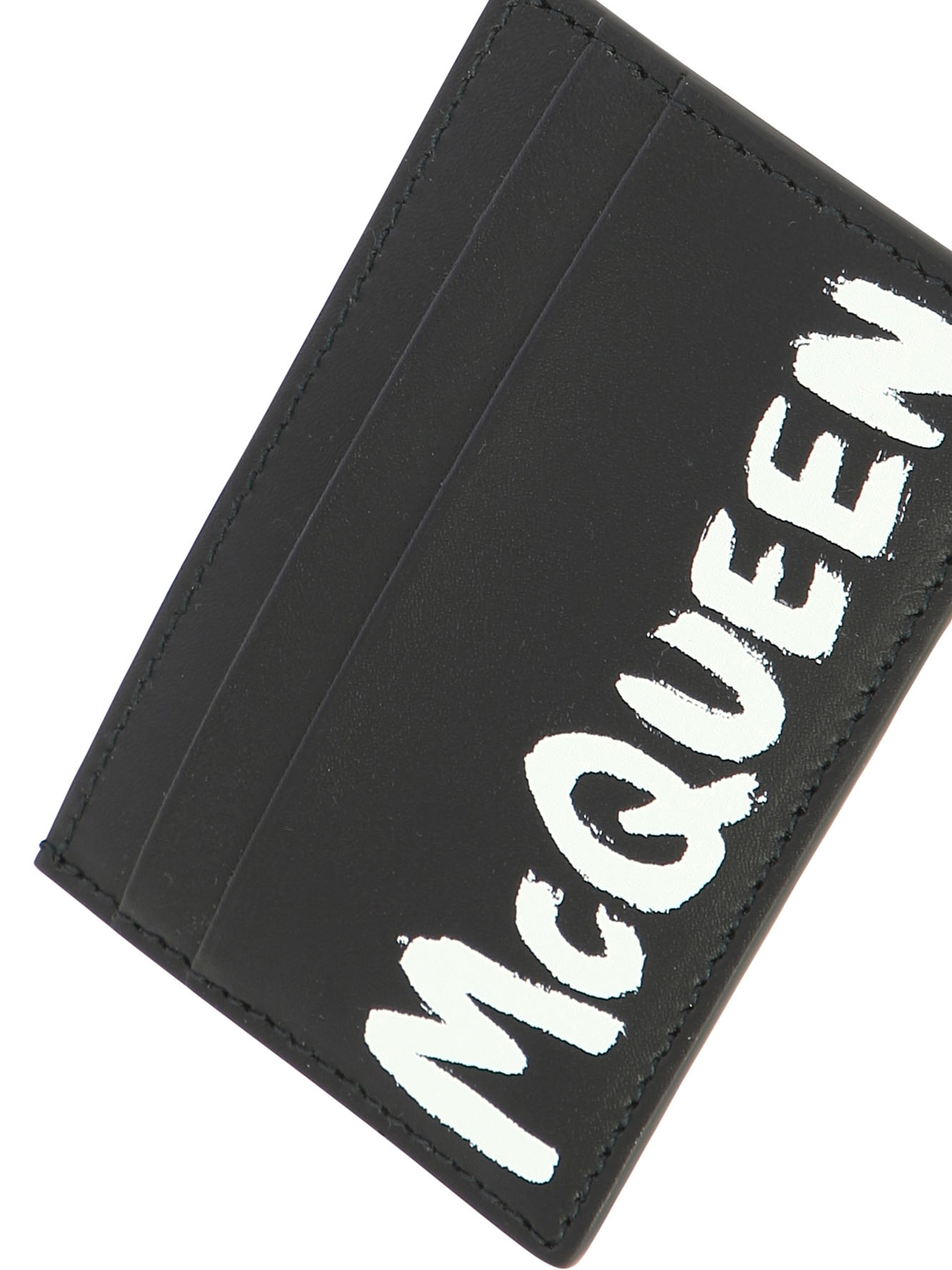 ALEXANDER MCQUEEN Black   McQueen Graffiti card holder